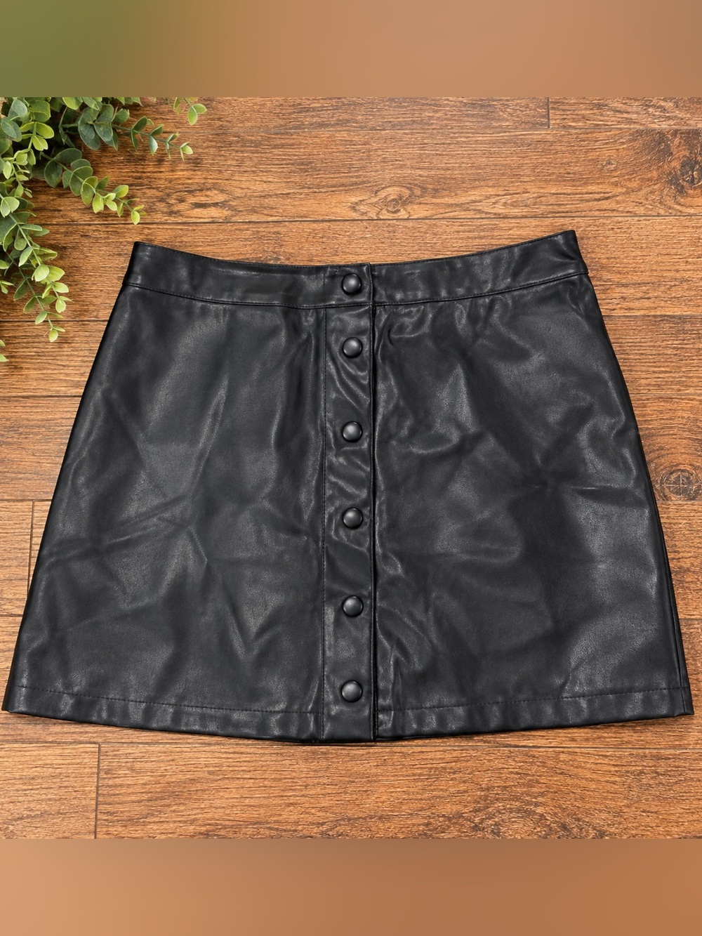 LOFT Faux Leather Mini Skirt | Size 14